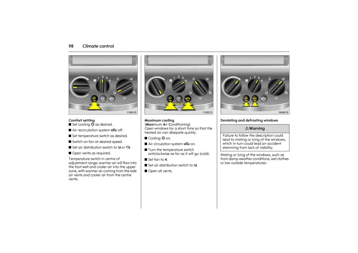 Opel Combo C owners manual / page 104