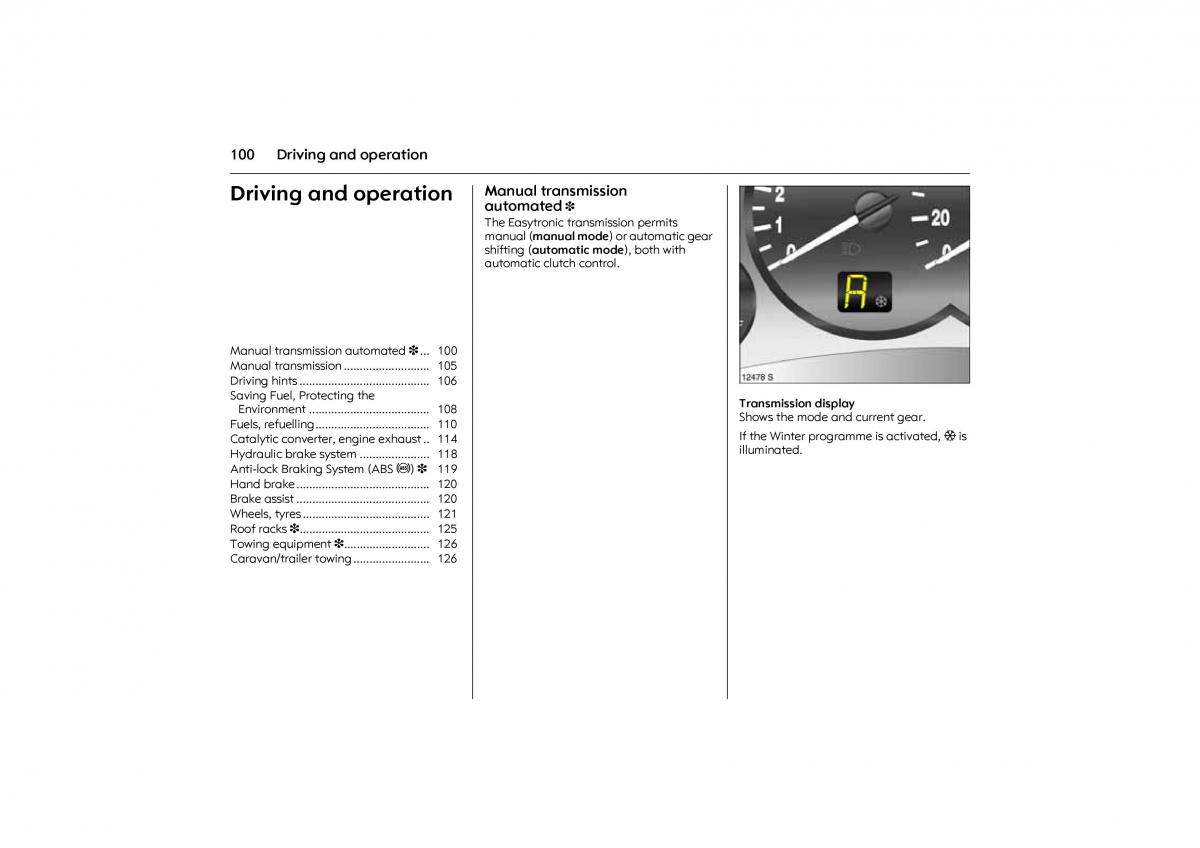 Opel Combo C owners manual / page 106