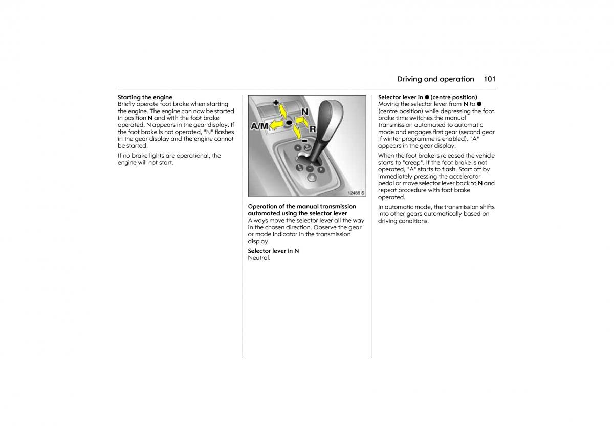 Opel Combo C owners manual / page 107