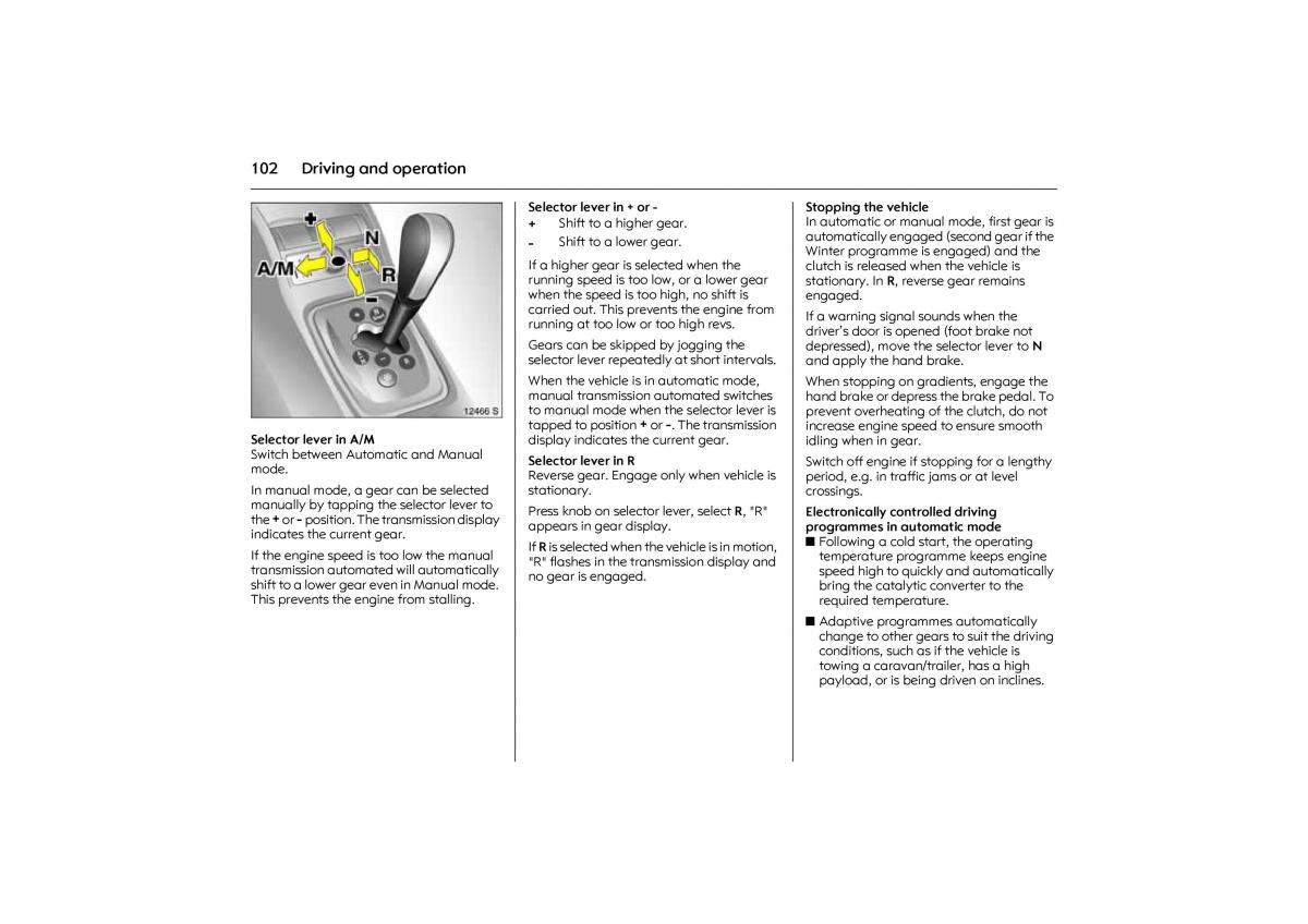 Opel Combo C owners manual / page 108