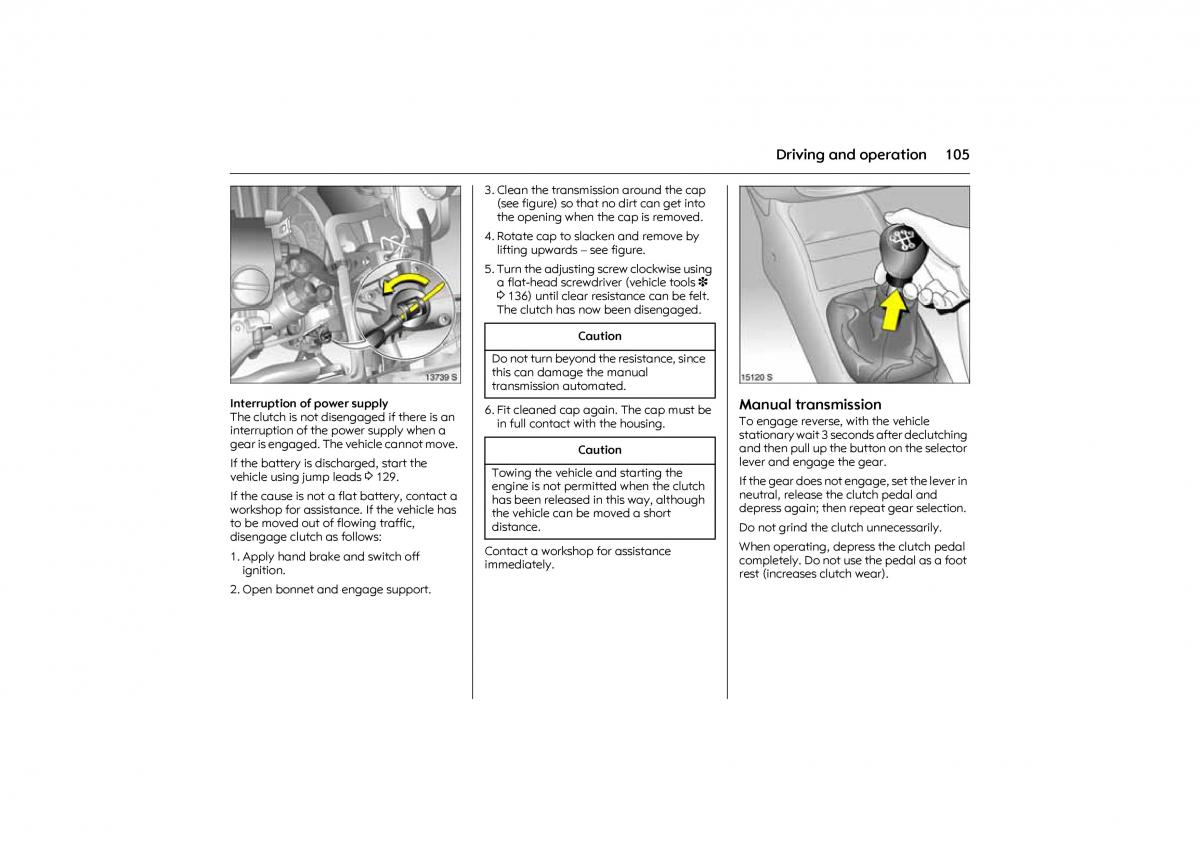 Opel Combo C owners manual / page 111