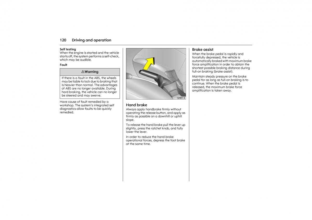 Opel Combo C owners manual / page 126