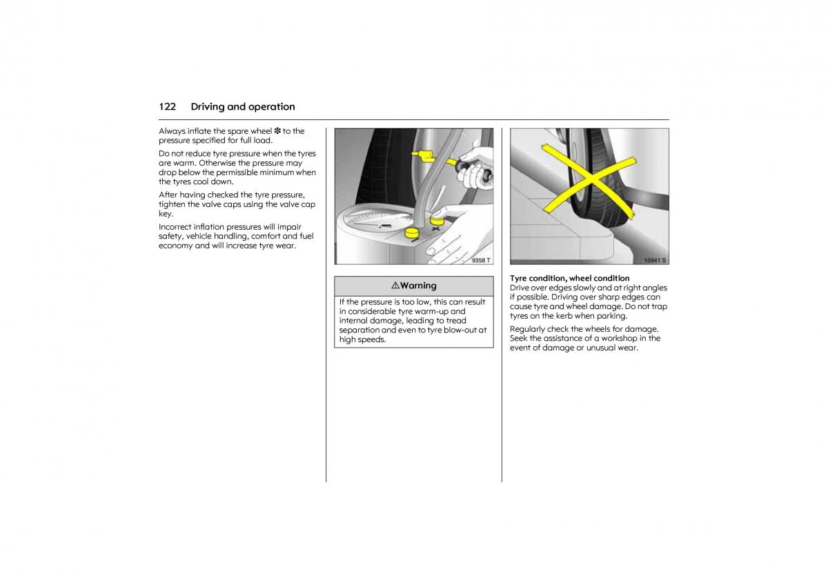 Opel Combo C owners manual / page 128