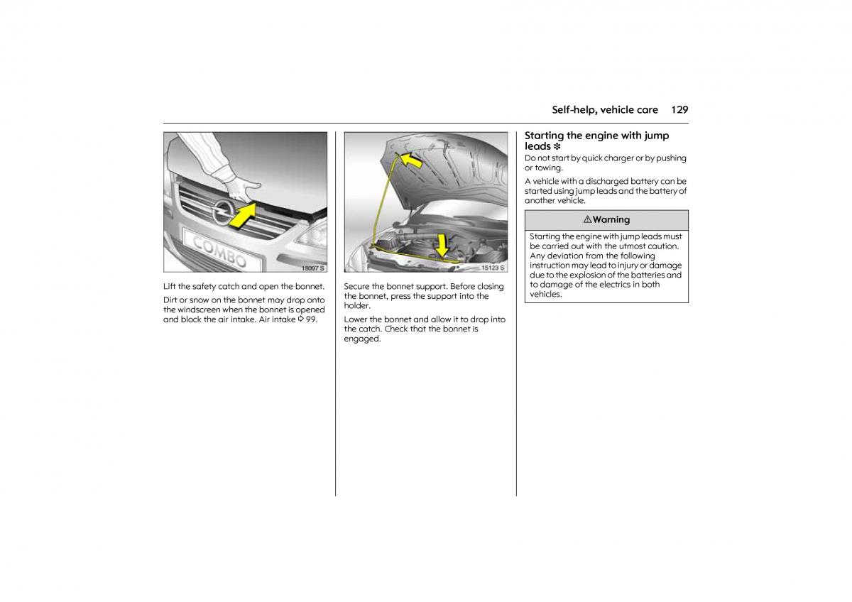 Opel Combo C owners manual / page 135