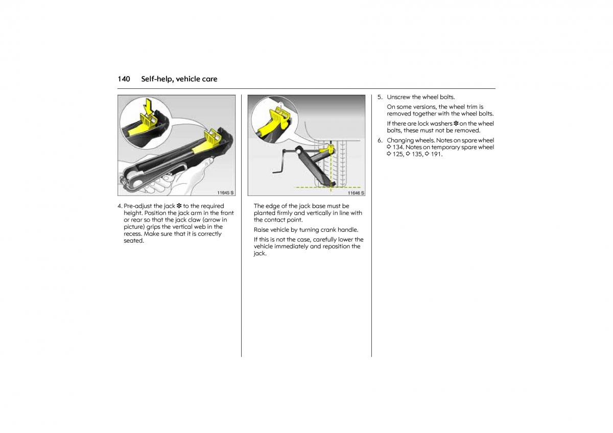 Opel Combo C owners manual / page 146