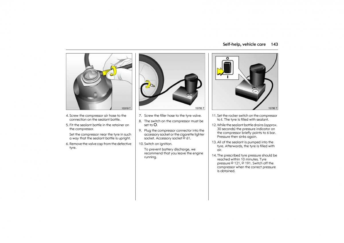 Opel Combo C owners manual / page 149