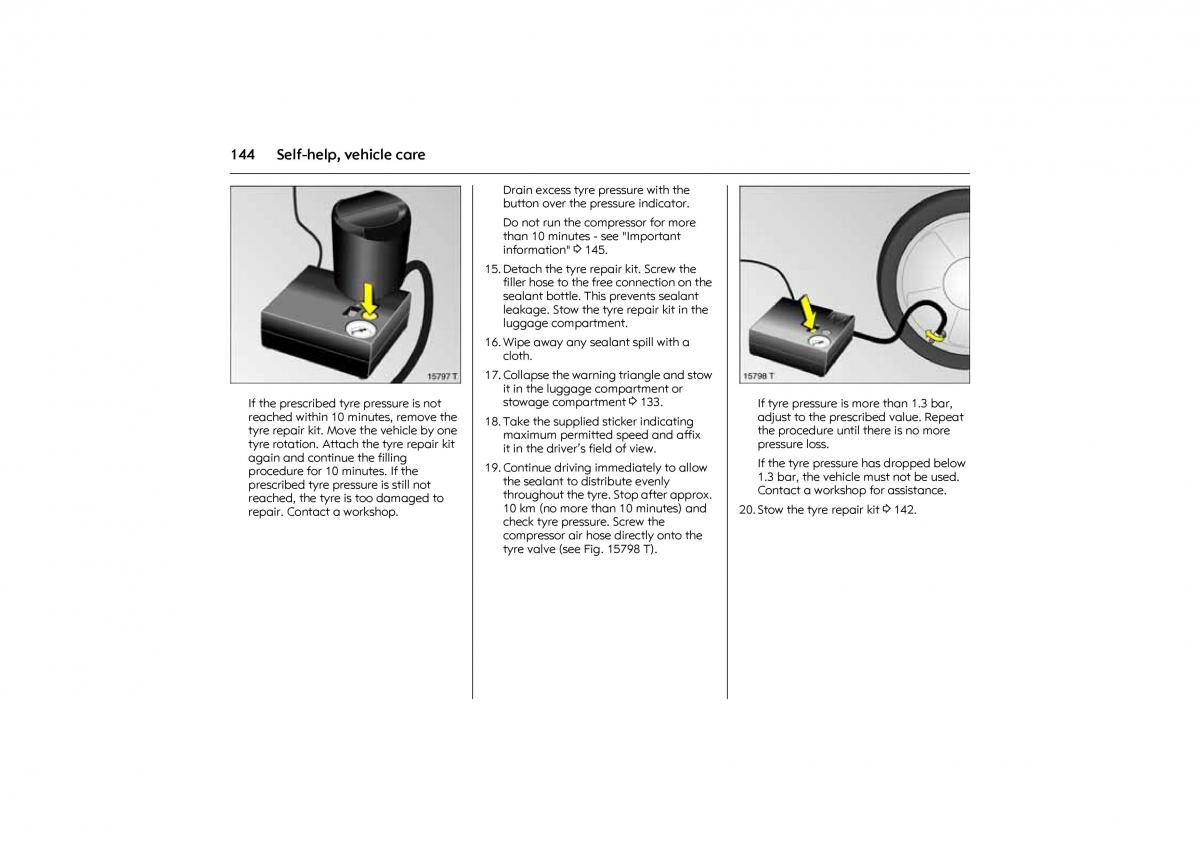 Opel Combo C owners manual / page 150