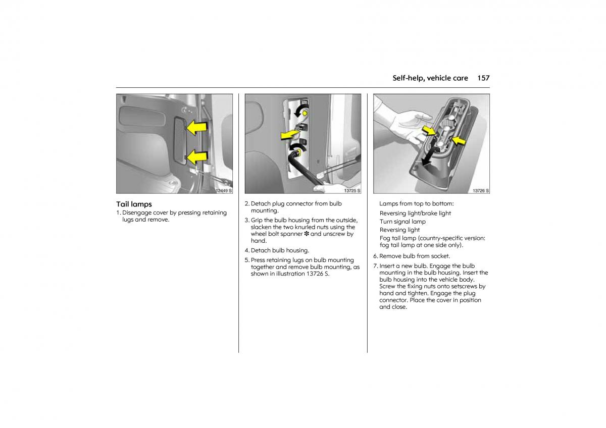 Opel Combo C owners manual / page 163