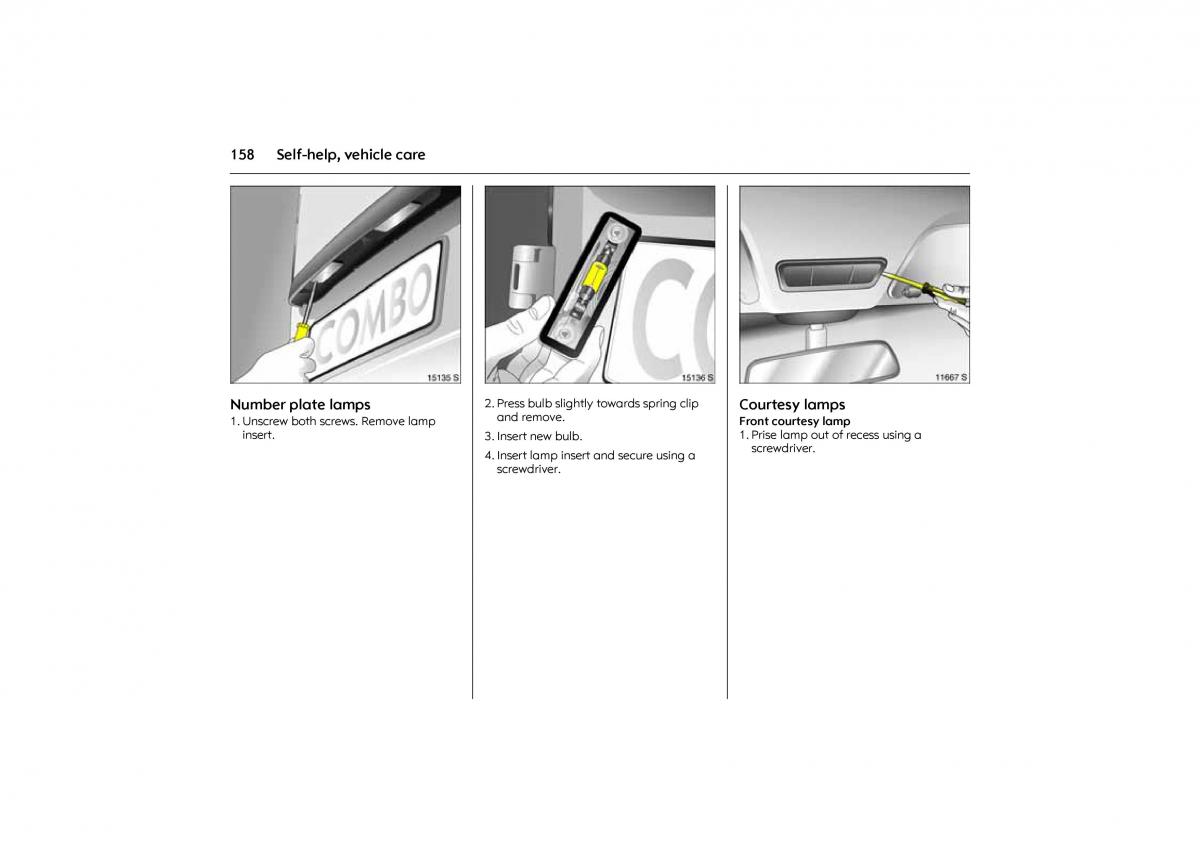 Opel Combo C owners manual / page 164