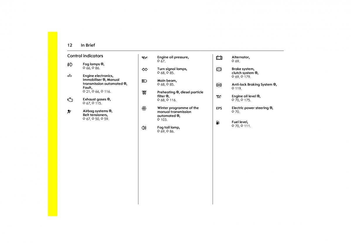 Opel Combo C owners manual / page 18