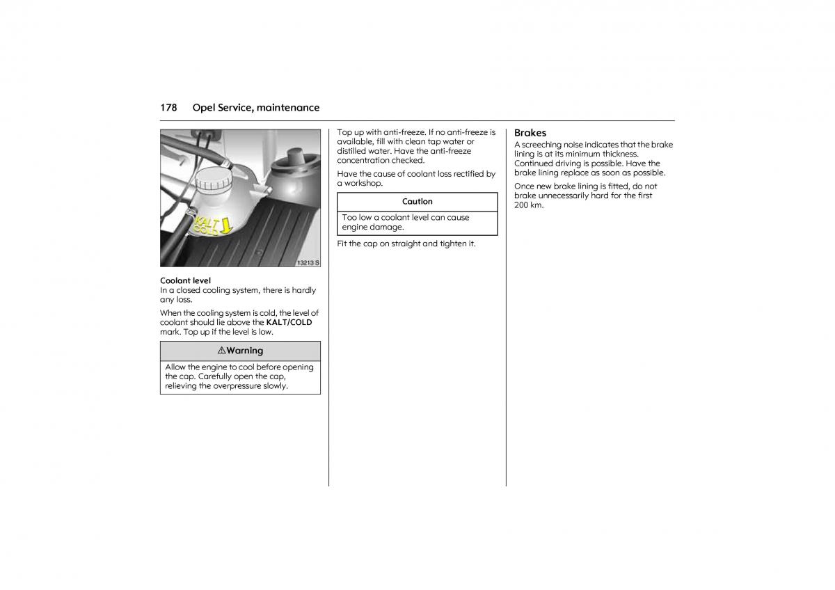 Opel Combo C owners manual / page 184