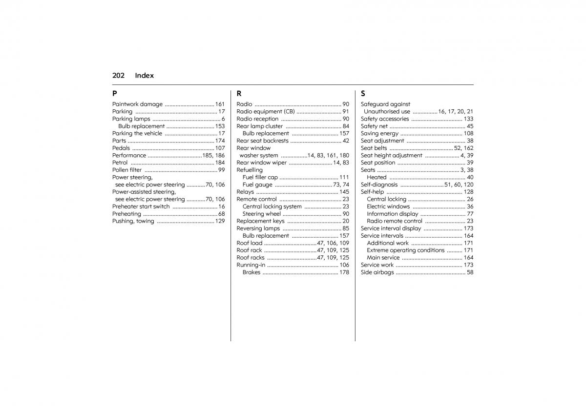 Opel Combo C owners manual / page 208