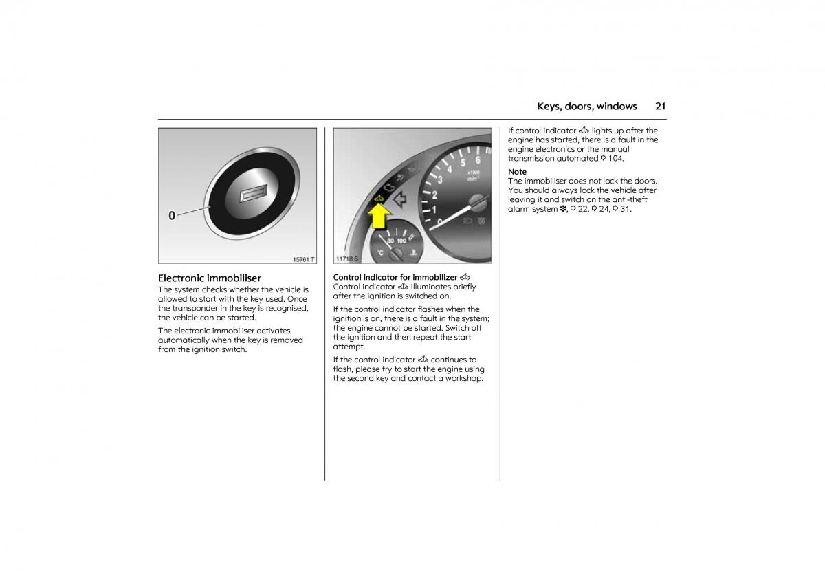 Opel Combo C owners manual / page 27