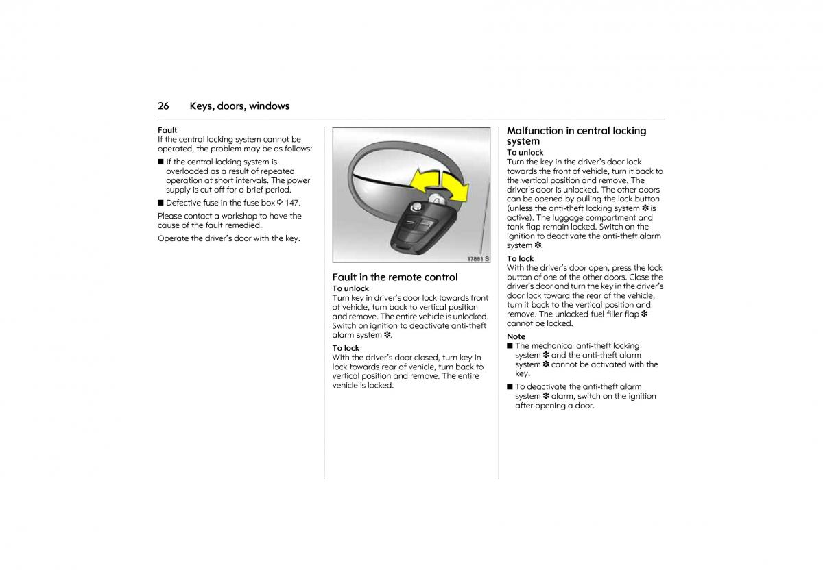Opel Combo C owners manual / page 32