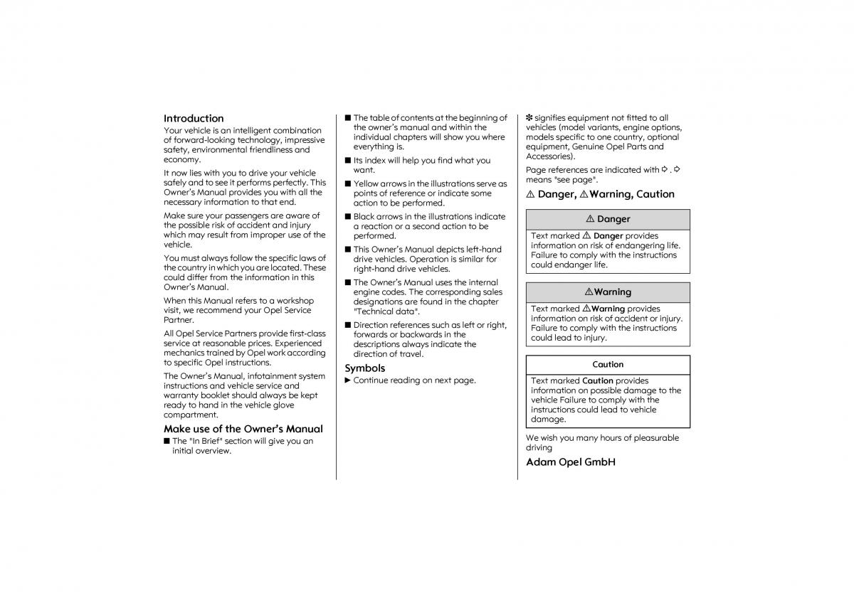 Opel Combo C owners manual / page 5