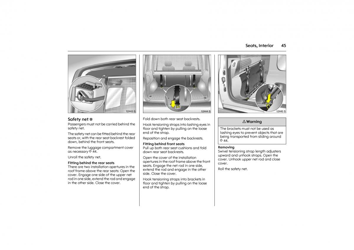 Opel Combo C owners manual / page 51
