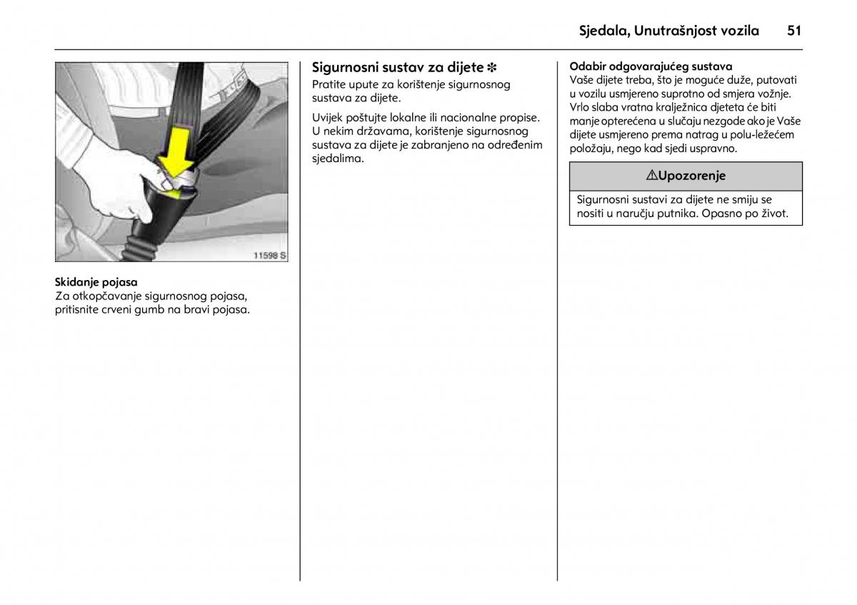 Opel Combo C vlasnicko uputstvo / page 55