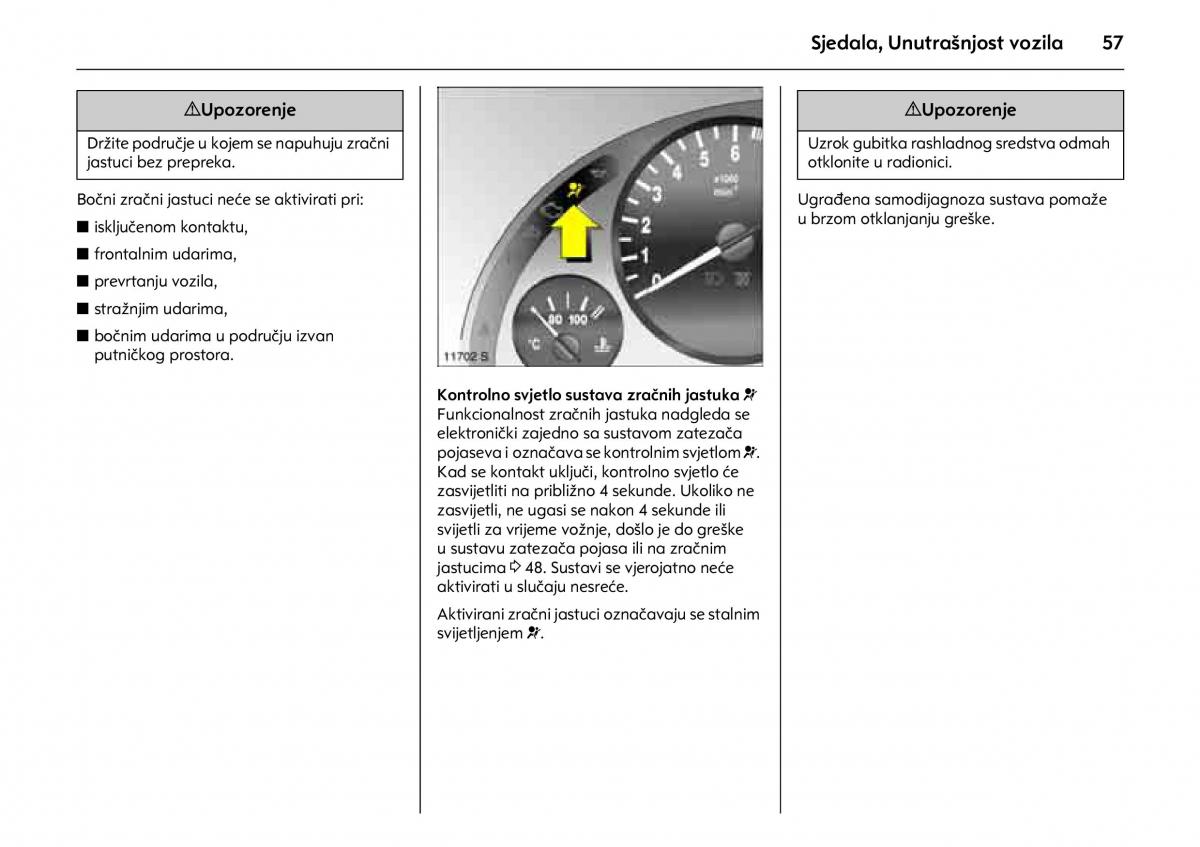 Opel Combo C vlasnicko uputstvo / page 61