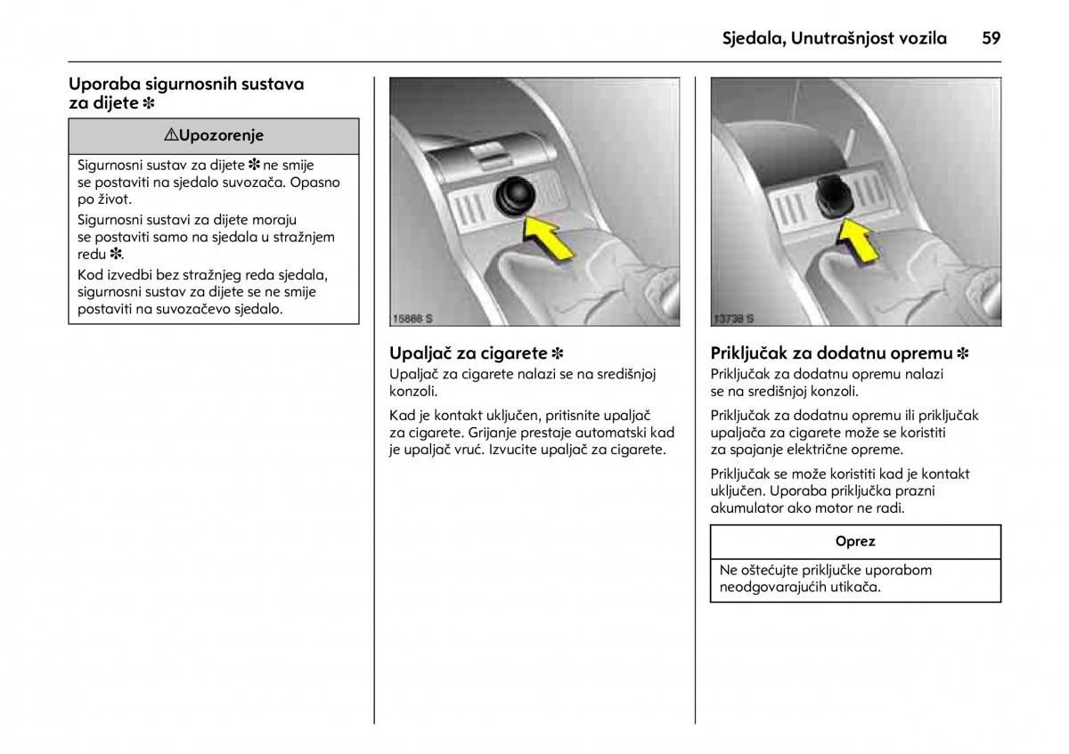 Opel Combo C vlasnicko uputstvo / page 63