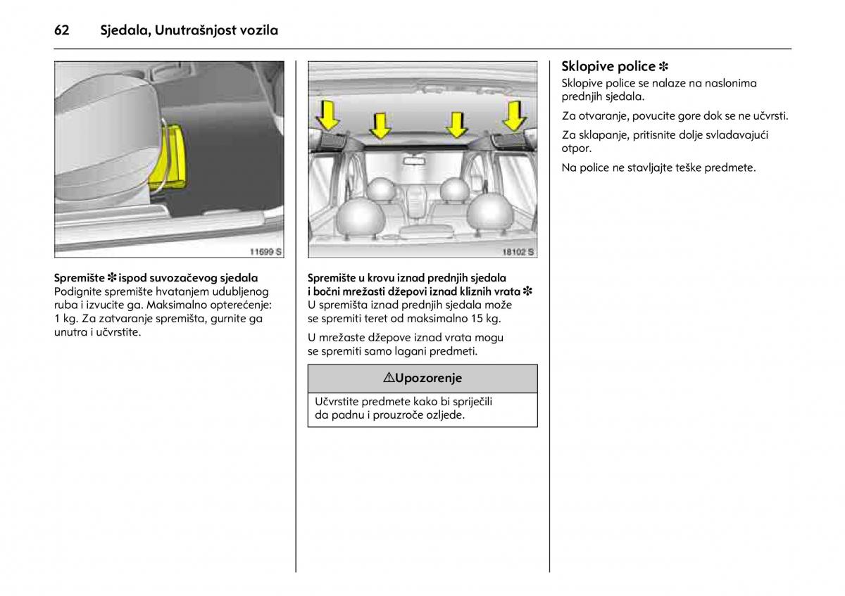 Opel Combo C vlasnicko uputstvo / page 66