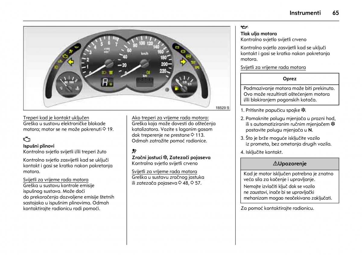 Opel Combo C vlasnicko uputstvo / page 69