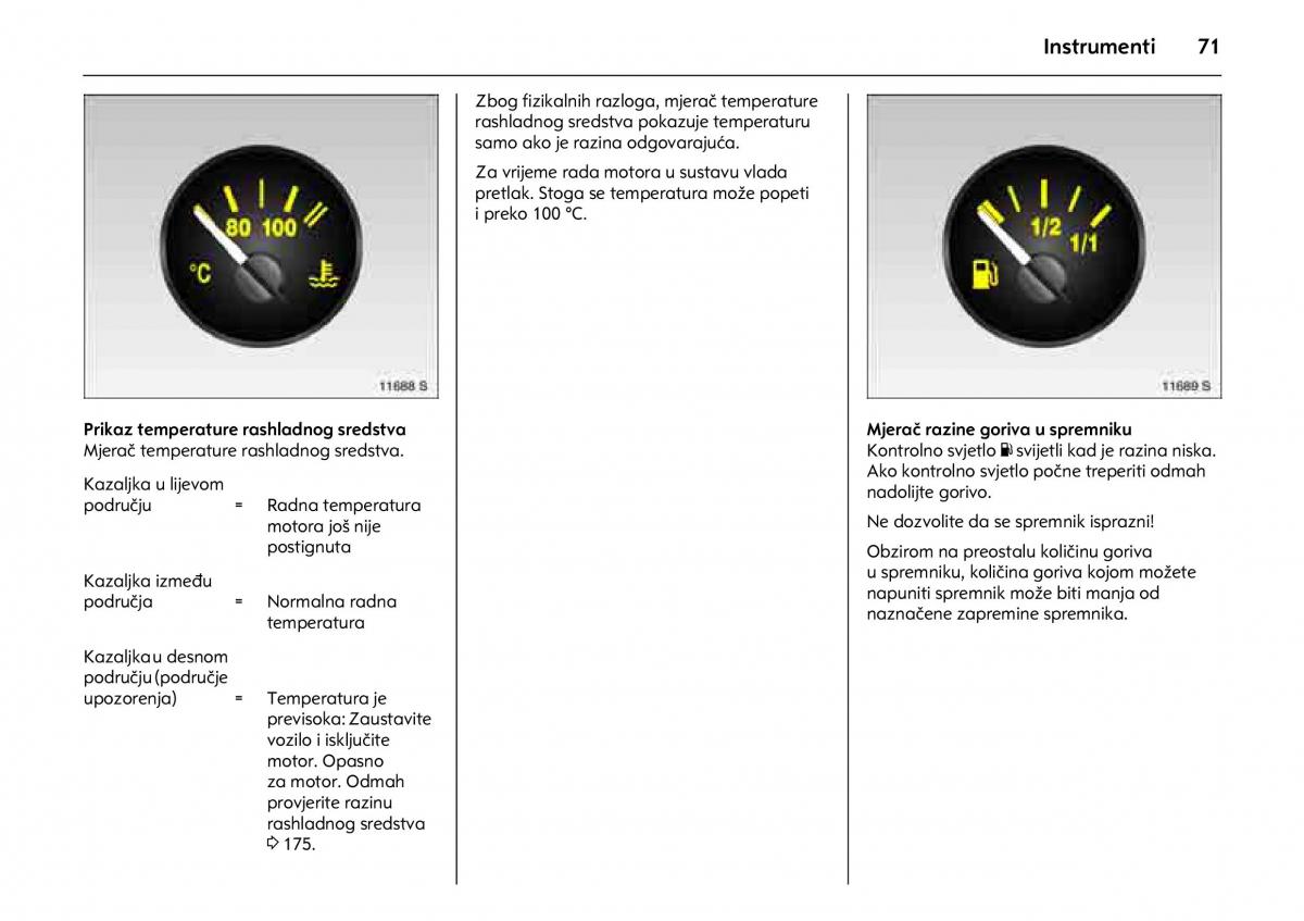 Opel Combo C vlasnicko uputstvo / page 75