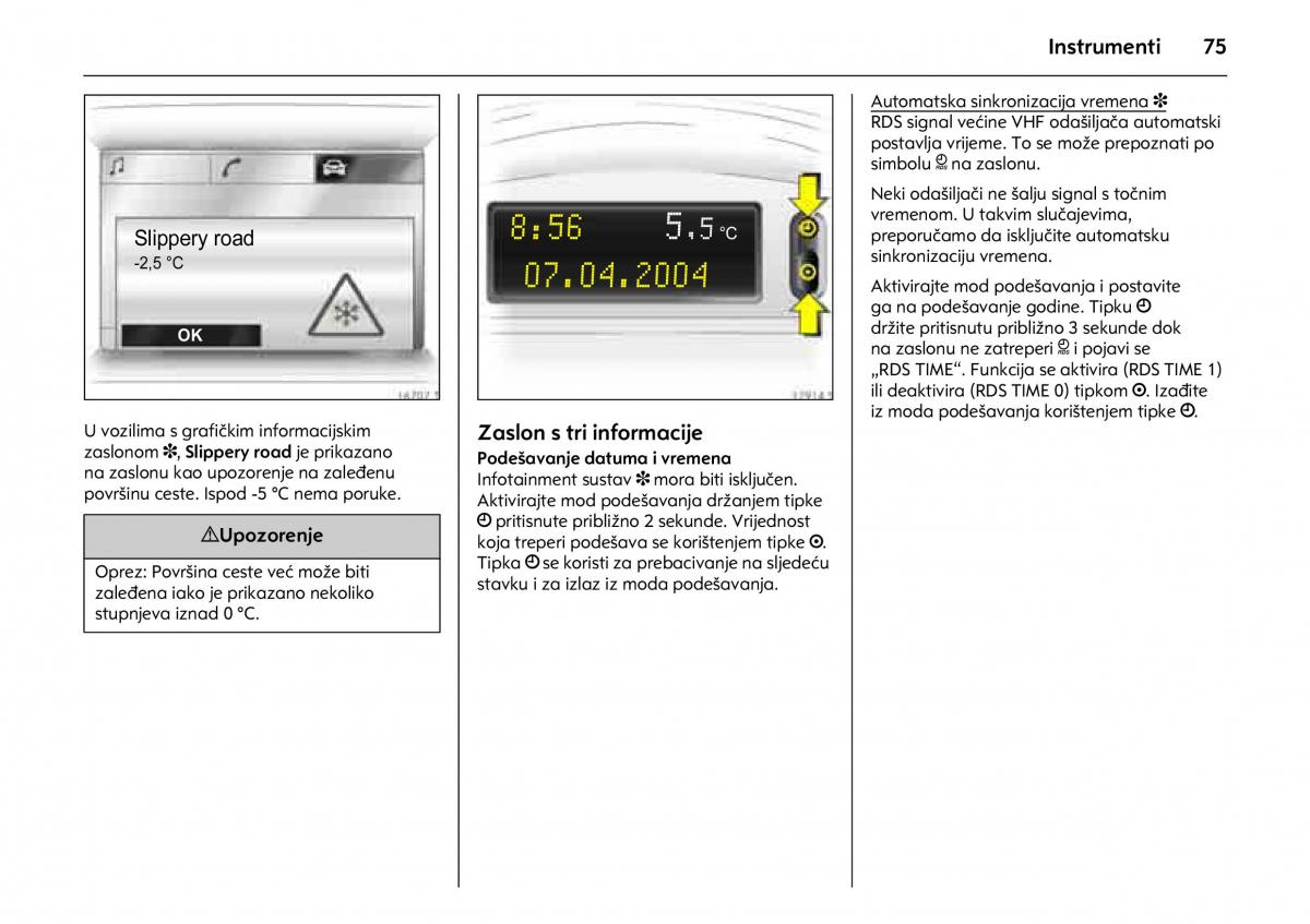 Opel Combo C vlasnicko uputstvo / page 79