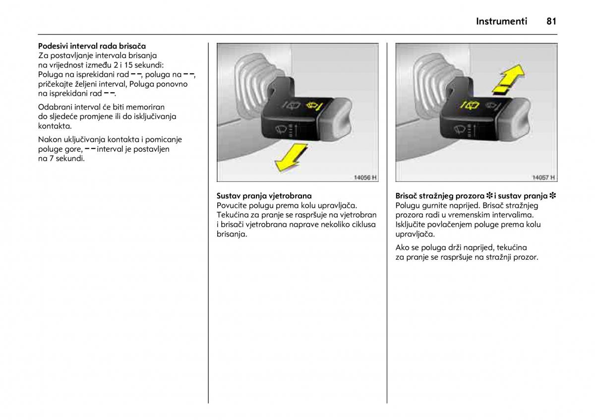 Opel Combo C vlasnicko uputstvo / page 85