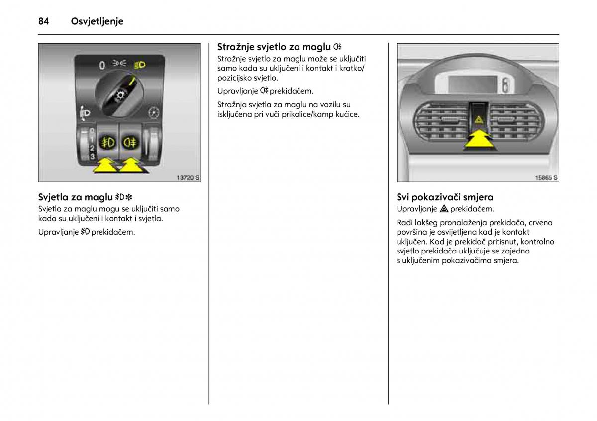 Opel Combo C vlasnicko uputstvo / page 88