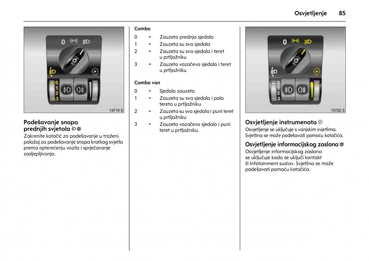 Opel Combo C vlasnicko uputstvo / page 89