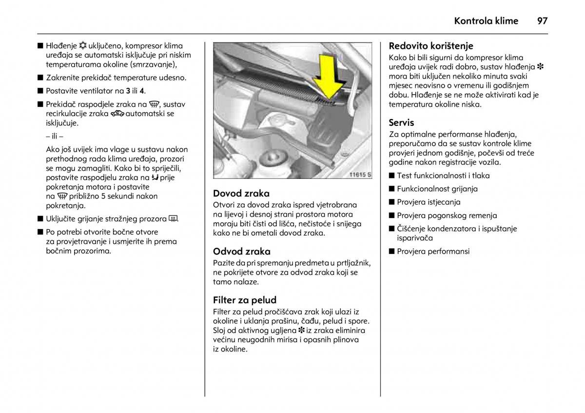 Opel Combo C vlasnicko uputstvo / page 101