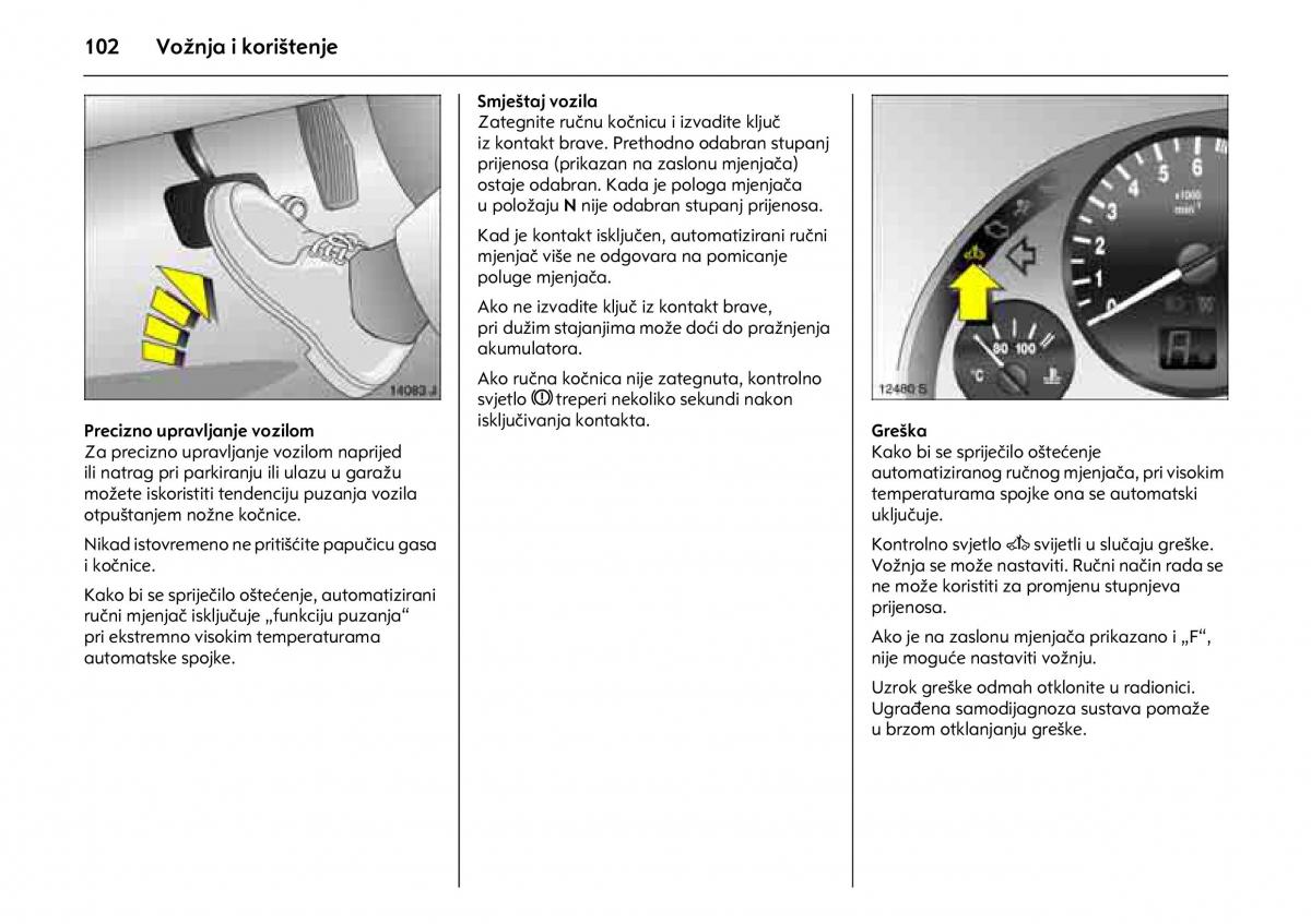 Opel Combo C vlasnicko uputstvo / page 106