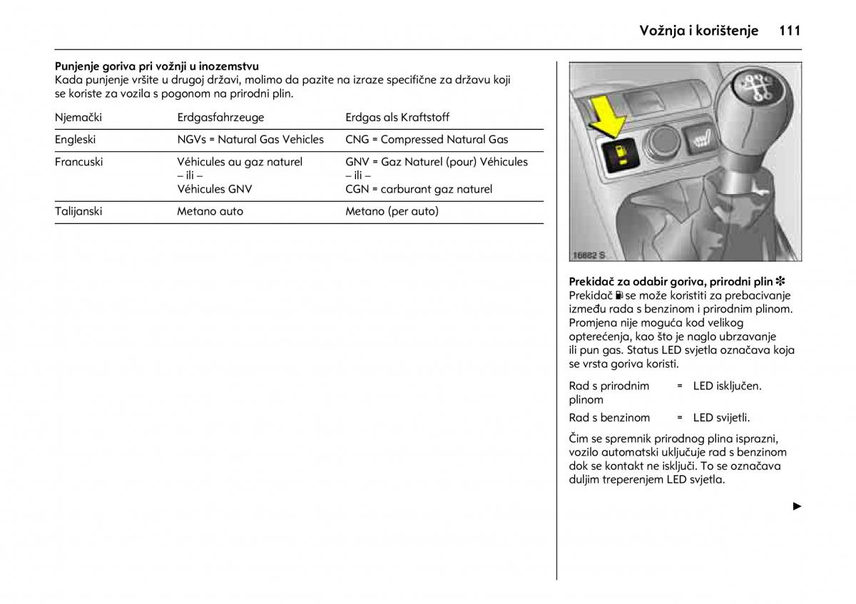 Opel Combo C vlasnicko uputstvo / page 115