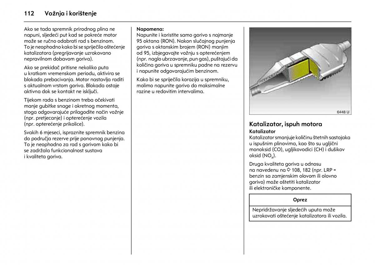 Opel Combo C vlasnicko uputstvo / page 116