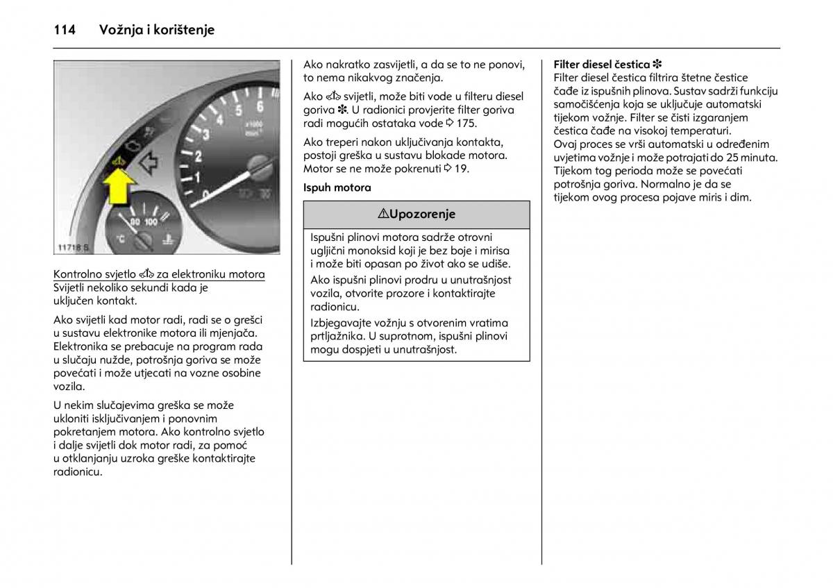 Opel Combo C vlasnicko uputstvo / page 118