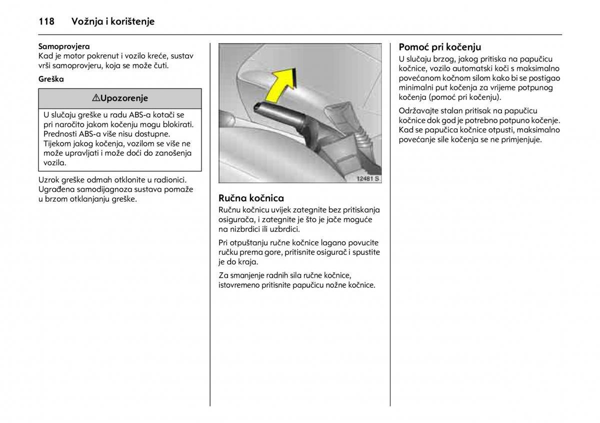 Opel Combo C vlasnicko uputstvo / page 122