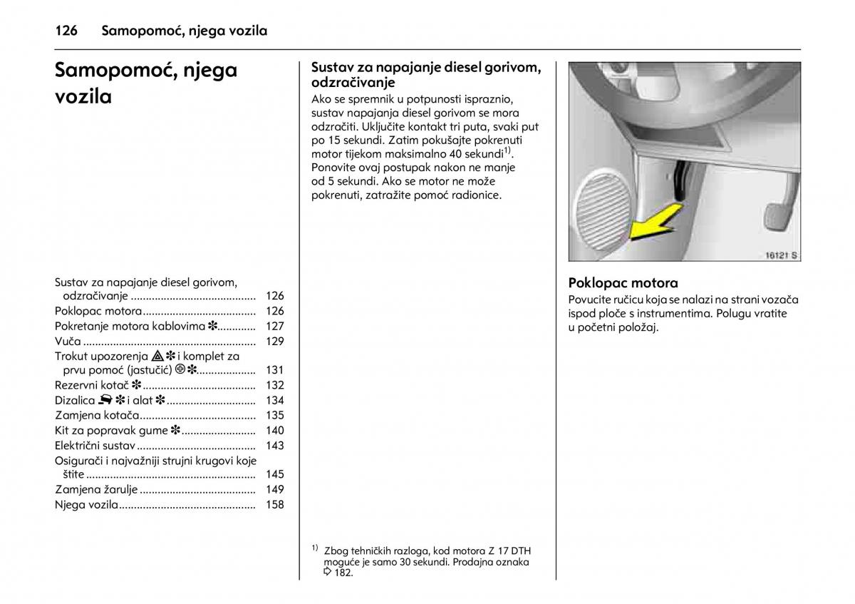 Opel Combo C vlasnicko uputstvo / page 130