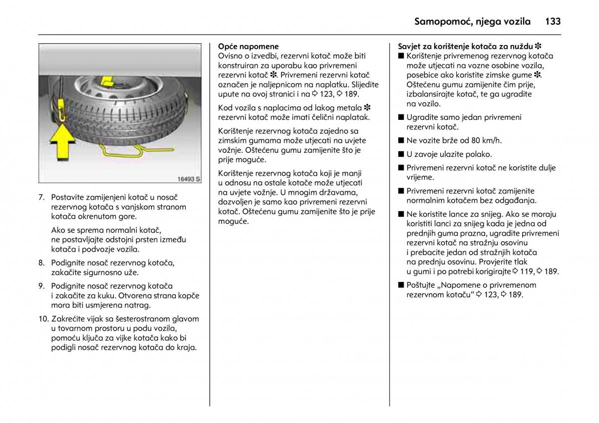 Opel Combo C vlasnicko uputstvo / page 137