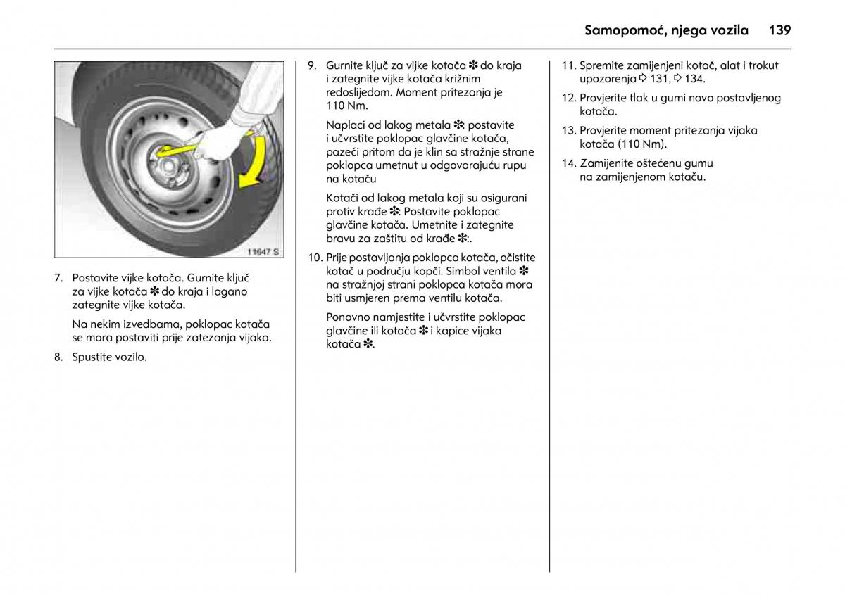 Opel Combo C vlasnicko uputstvo / page 143