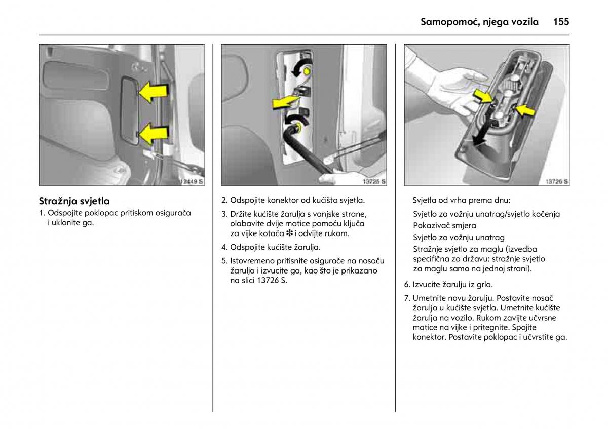 Opel Combo C vlasnicko uputstvo / page 159