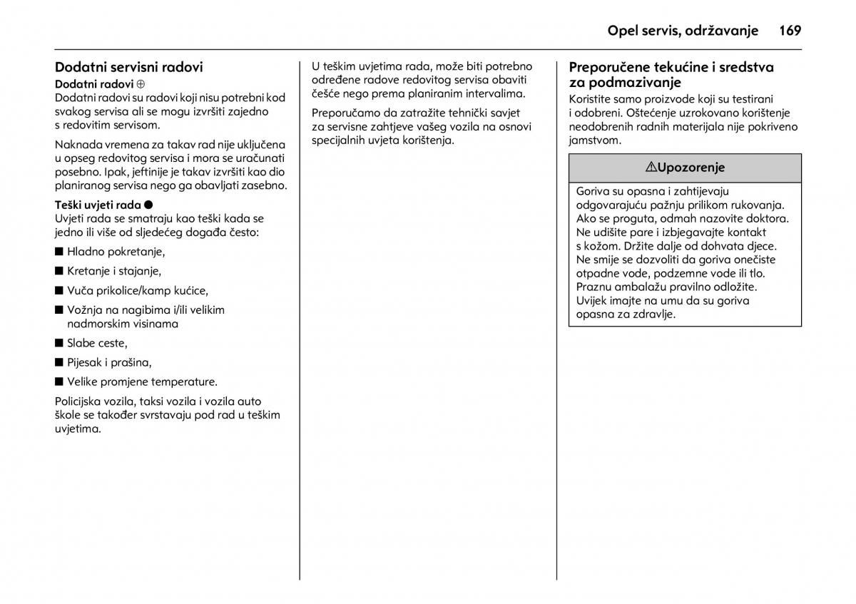 Opel Combo C vlasnicko uputstvo / page 173