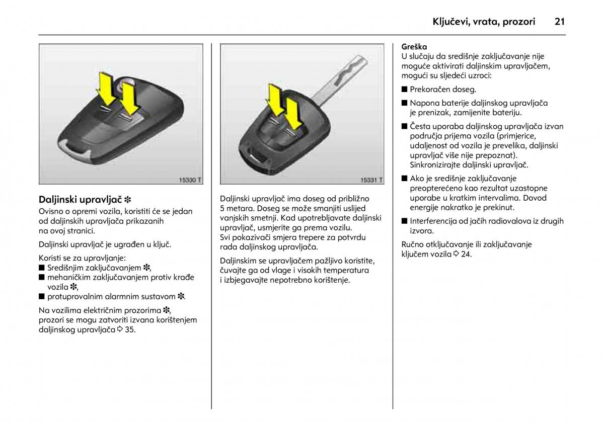 Opel Combo C vlasnicko uputstvo / page 25