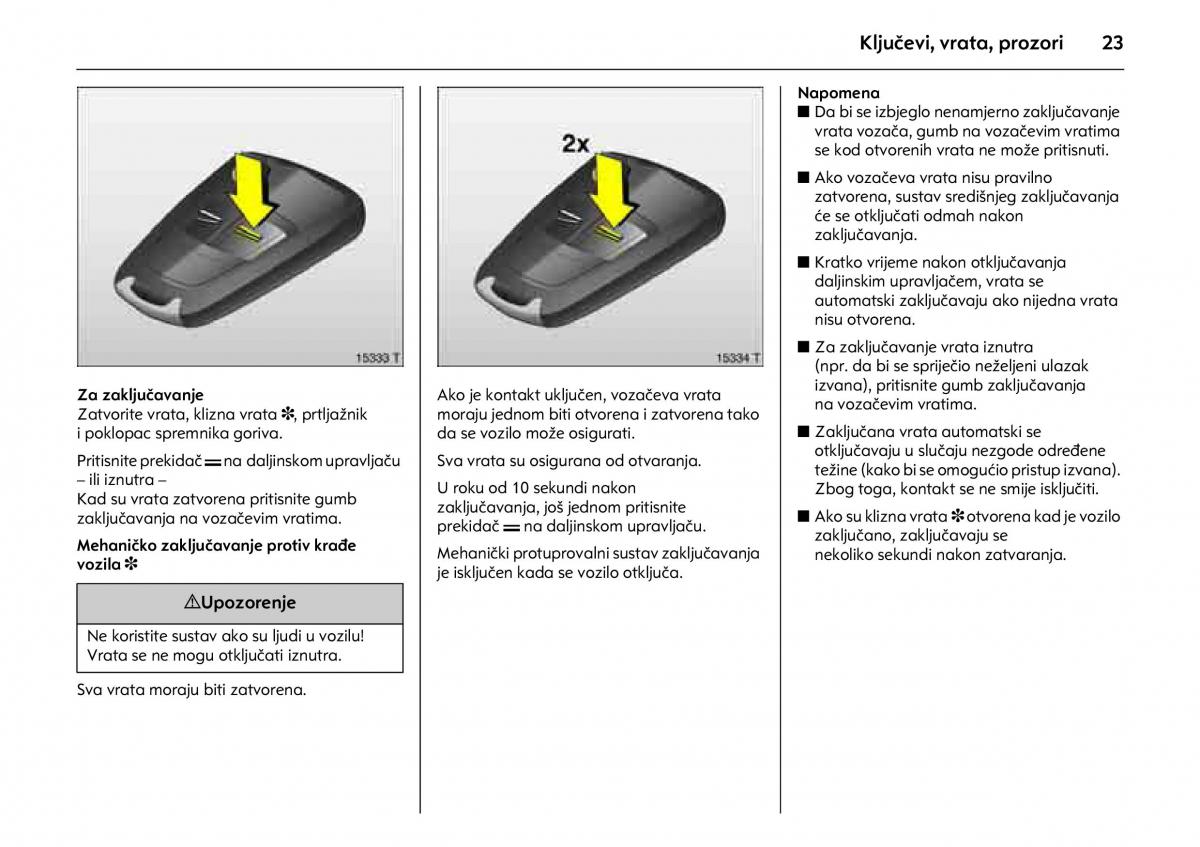 Opel Combo C vlasnicko uputstvo / page 27