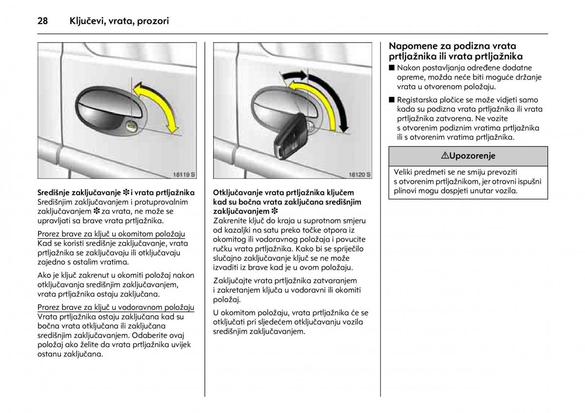 Opel Combo C vlasnicko uputstvo / page 32