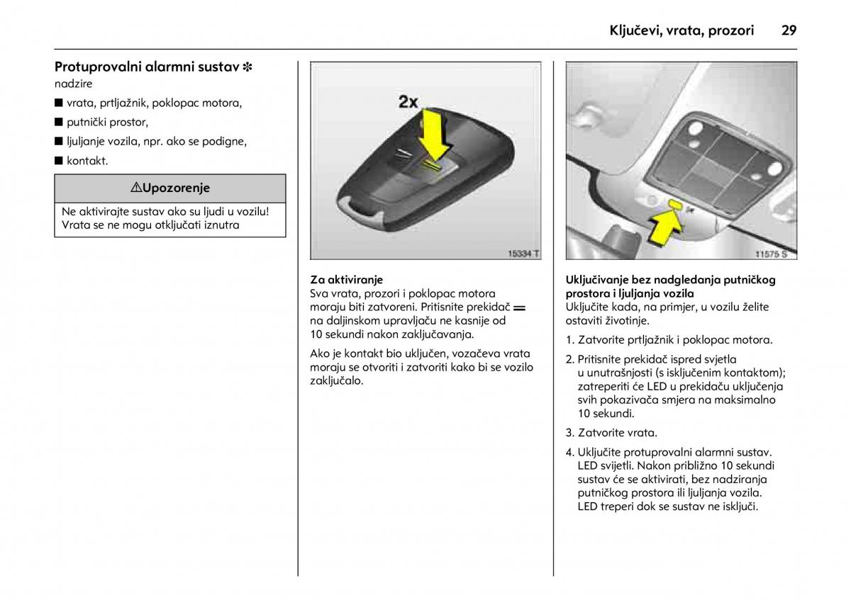 Opel Combo C vlasnicko uputstvo / page 33