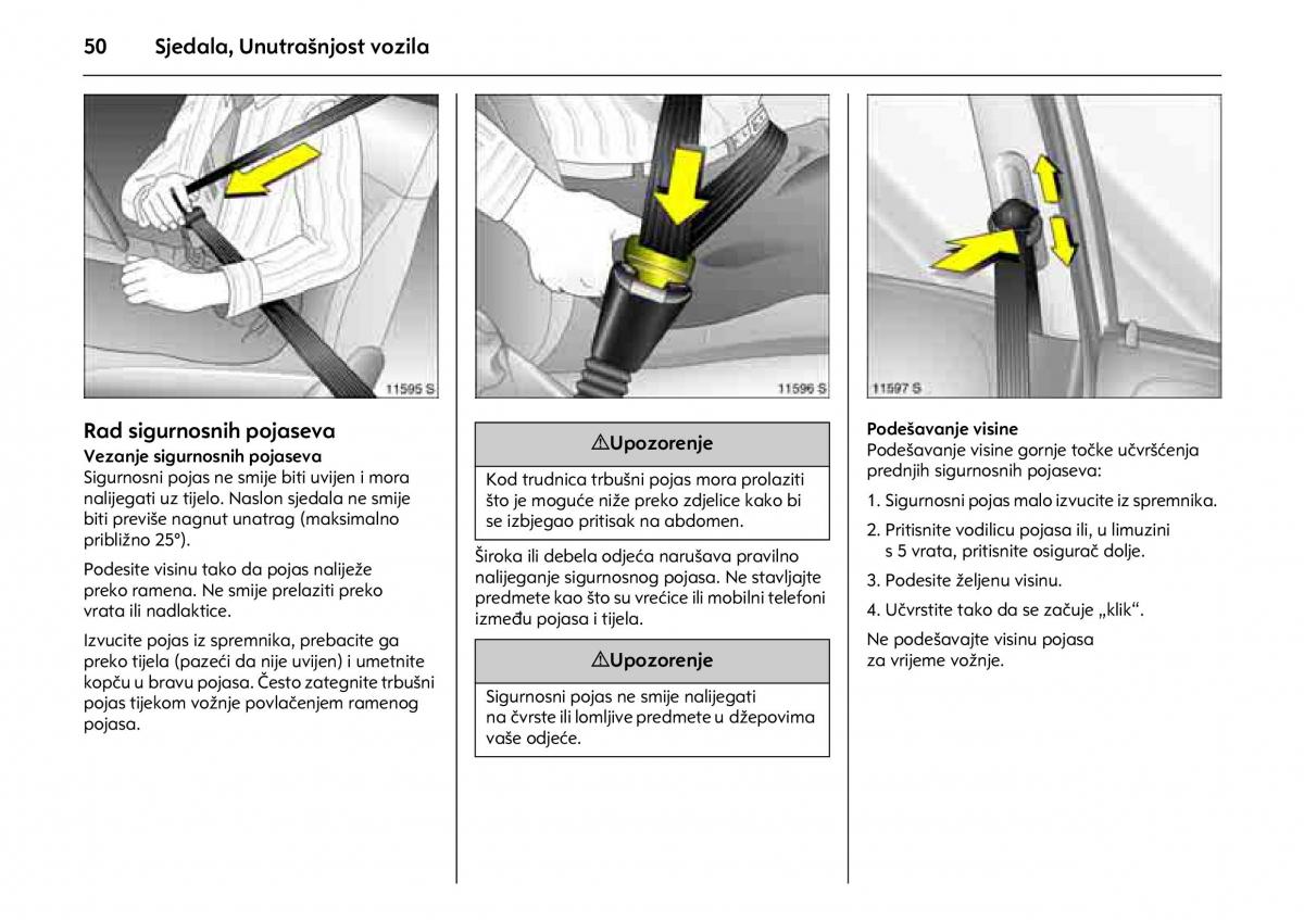 Opel Combo C vlasnicko uputstvo / page 54