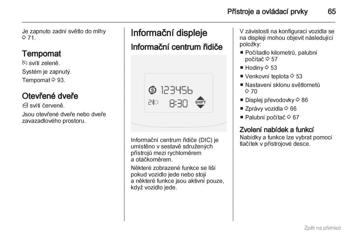 Opel Combo D navod k obsludze / page 66