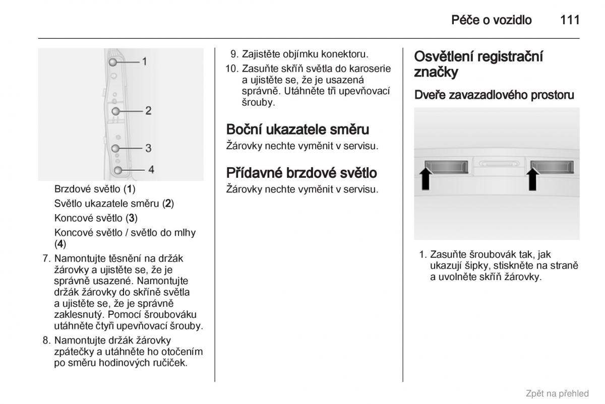 Opel Combo D navod k obsludze / page 112