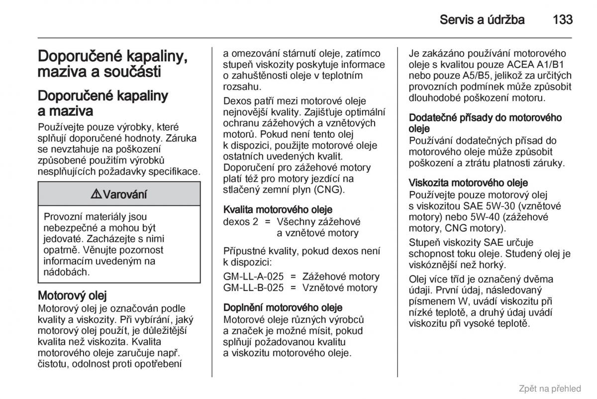 Opel Combo D navod k obsludze / page 134