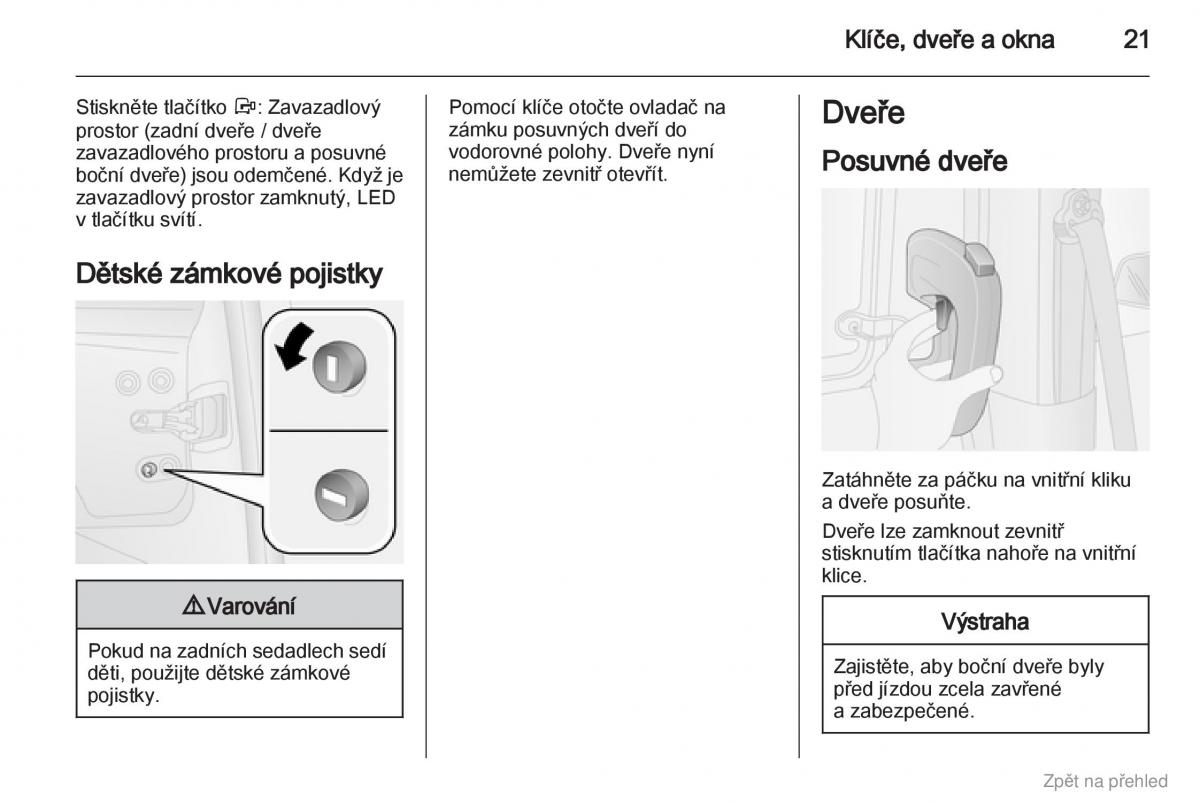 Opel Combo D navod k obsludze / page 22